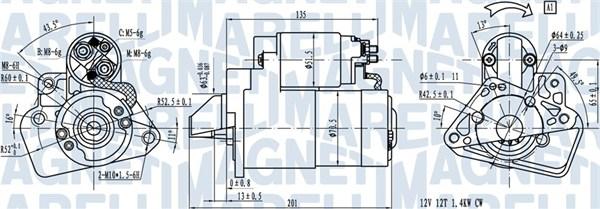 Magneti Marelli 063721332010 - Käynnistinmoottori inparts.fi