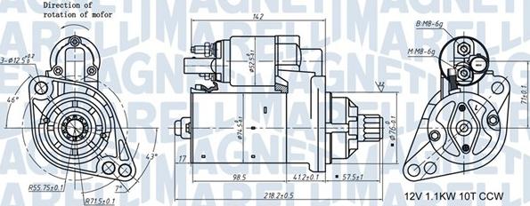 Magneti Marelli 063721322010 - Käynnistinmoottori inparts.fi