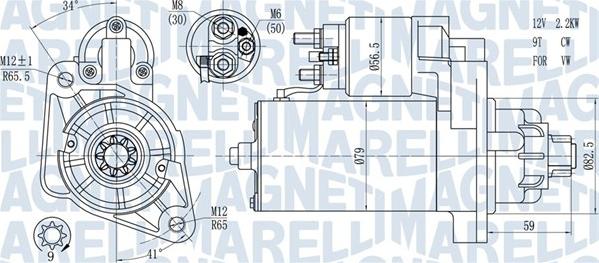 Magneti Marelli 063721378010 - Käynnistinmoottori inparts.fi