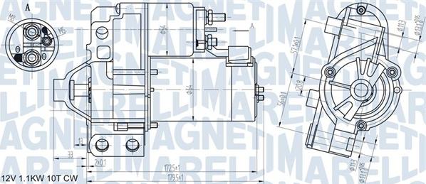 Magneti Marelli 063721290010 - Käynnistinmoottori inparts.fi