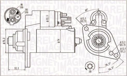 Magneti Marelli 063721293010 - Käynnistinmoottori inparts.fi