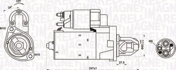 Magneti Marelli 063721249010 - Käynnistinmoottori inparts.fi