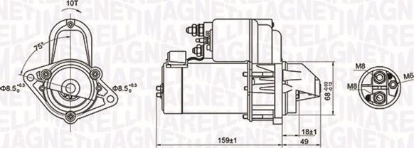 Magneti Marelli 063721257010 - Käynnistinmoottori inparts.fi