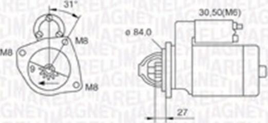 Magneti Marelli 063721203010 - Käynnistinmoottori inparts.fi