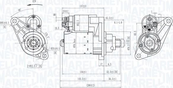 Magneti Marelli 063721282010 - Käynnistinmoottori inparts.fi