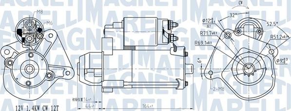 Magneti Marelli 063721275010 - Käynnistinmoottori inparts.fi