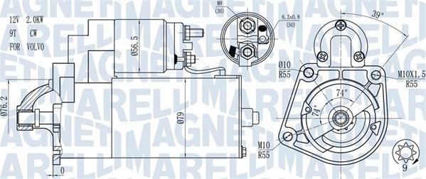 Magneti Marelli 063721271010 - Käynnistinmoottori inparts.fi