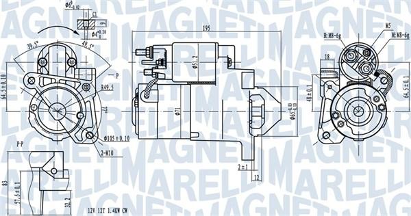 Magneti Marelli 063721273010 - Käynnistinmoottori inparts.fi