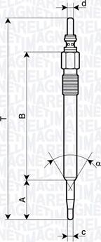 Magneti Marelli 062900128304 - Hehkutulppa inparts.fi