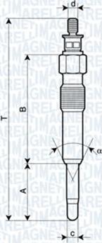 Magneti Marelli 062503901304 - Hehkutulppa inparts.fi