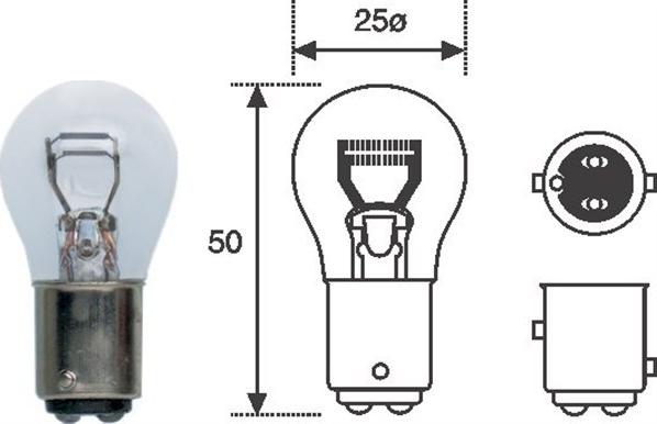 Magneti Marelli 008528100000 - Polttimo, jarruvalo inparts.fi