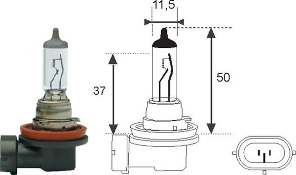 Magneti Marelli 002549100000 - Polttimo, kaukovalo inparts.fi