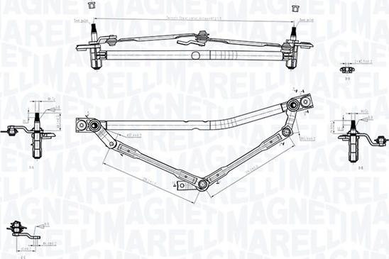 Magneti Marelli 085570749010 - Pyyhkijän vivusto inparts.fi