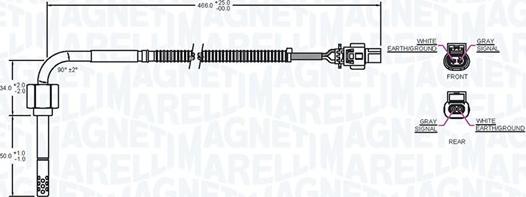 Magneti Marelli 172000091010 - Tunnistin, pakokaasulämpötila inparts.fi