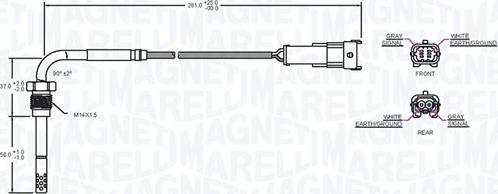 Magneti Marelli 172000047010 - Tunnistin, pakokaasulämpötila inparts.fi