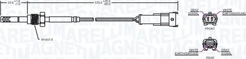 Magneti Marelli 172000159010 - Tunnistin, pakokaasulämpötila inparts.fi