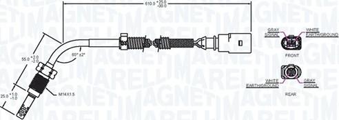 Magneti Marelli 172000241010 - Tunnistin, pakokaasulämpötila inparts.fi