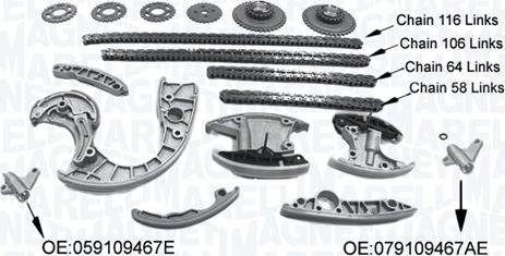 Magneti Marelli 341500001580 - Jakoketjusarja inparts.fi