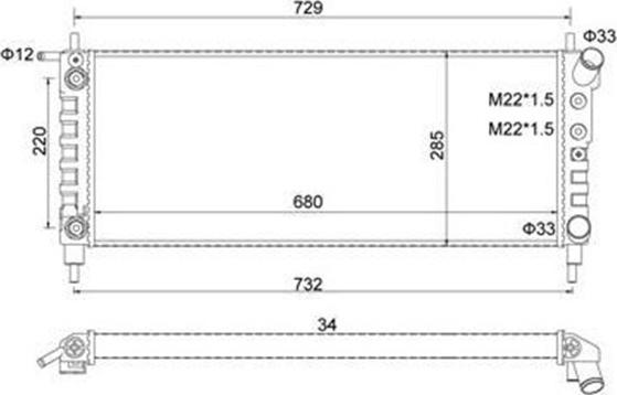 Magneti Marelli 359000391660 - Jäähdytin,moottorin jäähdytys inparts.fi