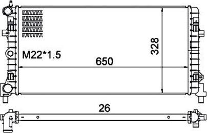 Magneti Marelli 359000300970 - Jäähdytin,moottorin jäähdytys inparts.fi