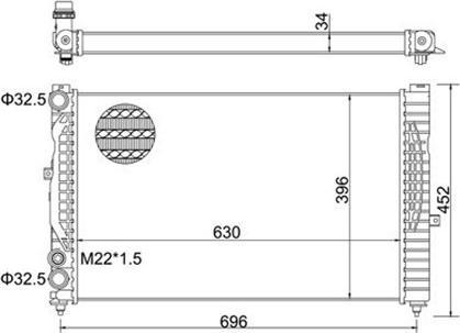 Magneti Marelli 359000300250 - Jäähdytin,moottorin jäähdytys inparts.fi