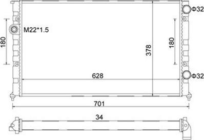 Magneti Marelli 359000300740 - Jäähdytin,moottorin jäähdytys inparts.fi