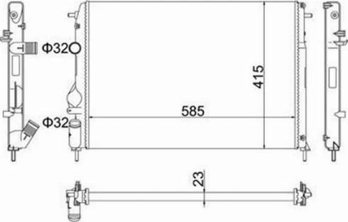 Magneti Marelli 359000301510 - Jäähdytin,moottorin jäähdytys inparts.fi