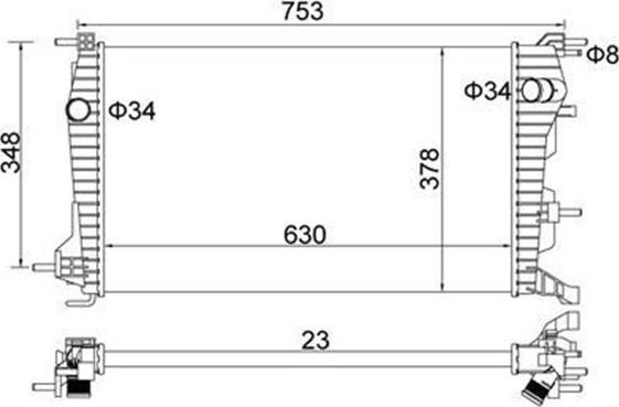 Magneti Marelli 359000301040 - Jäähdytin,moottorin jäähdytys inparts.fi