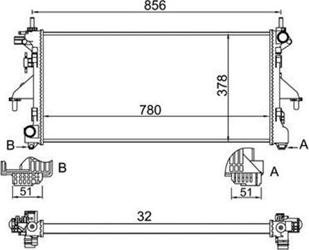 Magneti Marelli 359000301020 - Jäähdytin,moottorin jäähdytys inparts.fi