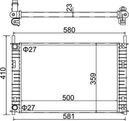 Magneti Marelli 359000301810 - Jäähdytin,moottorin jäähdytys inparts.fi