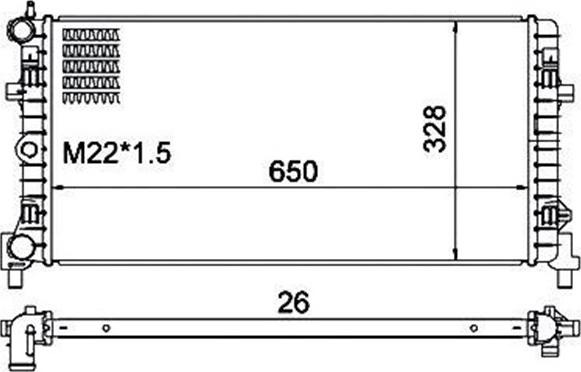 Magneti Marelli 359000301340 - Jäähdytin,moottorin jäähdytys inparts.fi