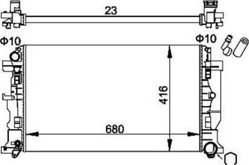 Magneti Marelli 359000301730 - Jäähdytin,moottorin jäähdytys inparts.fi