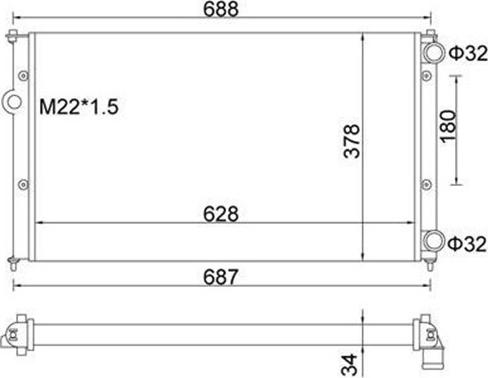 Magneti Marelli 359000301720 - Jäähdytin,moottorin jäähdytys inparts.fi