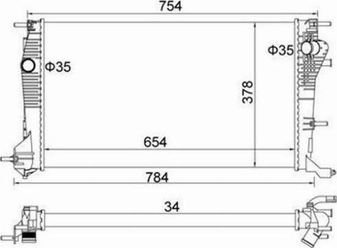 Magneti Marelli 359000301770 - Jäähdytin,moottorin jäähdytys inparts.fi