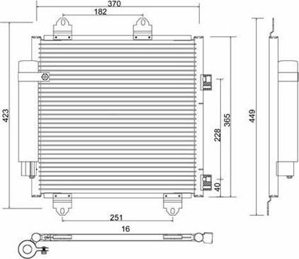 Magneti Marelli 359003220460 - Lauhdutin, ilmastointilaite inparts.fi