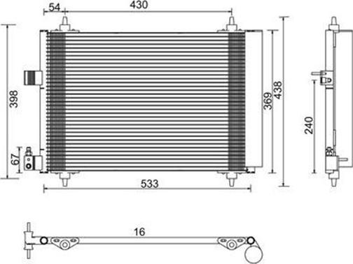 Magneti Marelli 359003220470 - Lauhdutin, ilmastointilaite inparts.fi