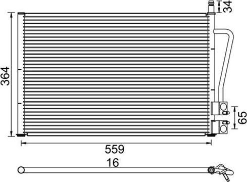 Magneti Marelli 359003220640 - Lauhdutin, ilmastointilaite inparts.fi