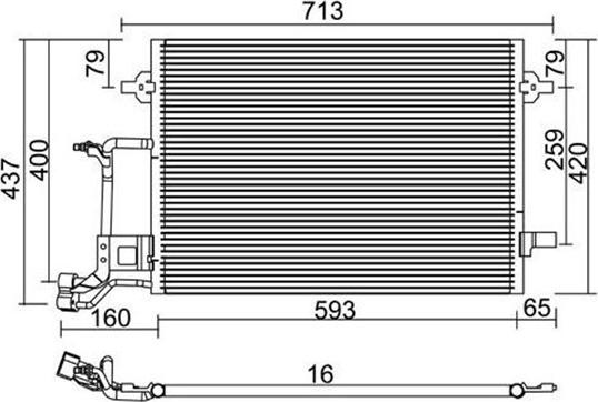 Magneti Marelli 359003220150 - Lauhdutin, ilmastointilaite inparts.fi