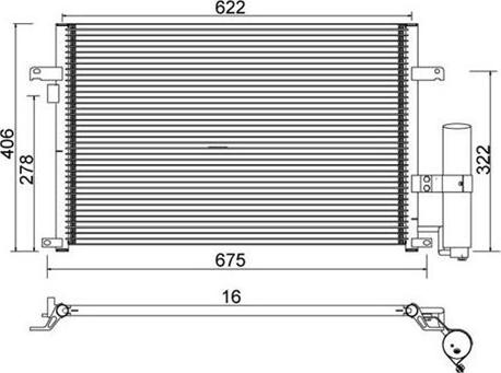 Magneti Marelli 359003220350 - Lauhdutin, ilmastointilaite inparts.fi