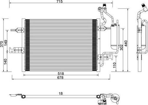 Magneti Marelli 359003220320 - Lauhdutin, ilmastointilaite inparts.fi