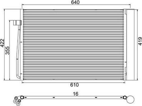 Magneti Marelli 359003220270 - Lauhdutin, ilmastointilaite inparts.fi