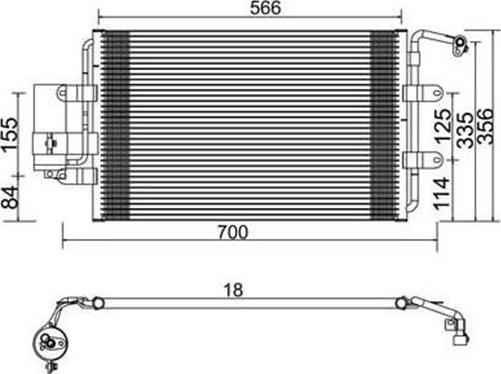 Magneti Marelli 359003221680 - Lauhdutin, ilmastointilaite inparts.fi