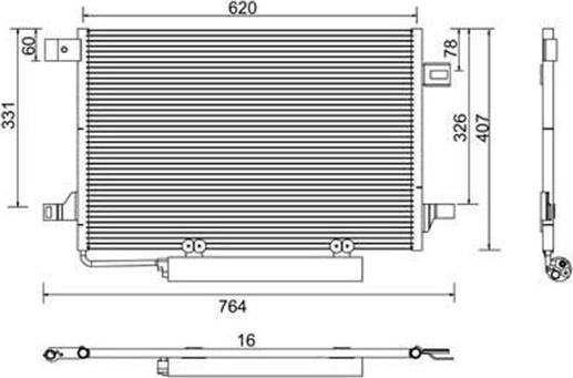 Magneti Marelli 359003221100 - Lauhdutin, ilmastointilaite inparts.fi