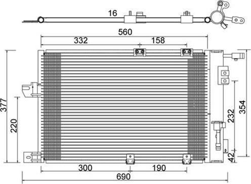 Magneti Marelli 359003221360 - Lauhdutin, ilmastointilaite inparts.fi