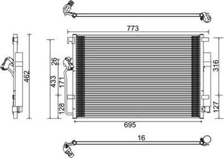 Magneti Marelli 359003221740 - Lauhdutin, ilmastointilaite inparts.fi