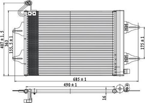 Magneti Marelli 359003221710 - Lauhdutin, ilmastointilaite inparts.fi