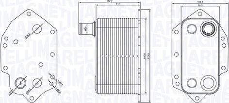 Magneti Marelli 350300004000 - Moottoriöljyn jäähdytin inparts.fi