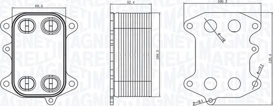 Magneti Marelli 350300003300 - Moottoriöljyn jäähdytin inparts.fi