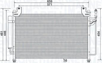 Magneti Marelli 350203990000 - Lauhdutin, ilmastointilaite inparts.fi