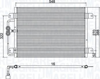 Magneti Marelli 350203949000 - Lauhdutin, ilmastointilaite inparts.fi